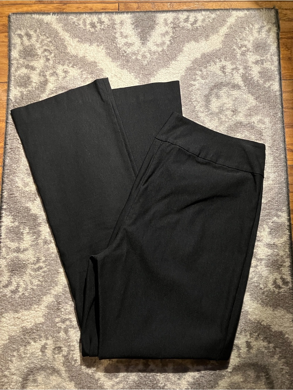 NIC+ZOE Black Straight Leg Pull-On Pants